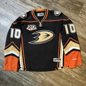 Anaheim Ducks Hockey Jersey Women’s L Reebok Perry # 20 Year Anniversary